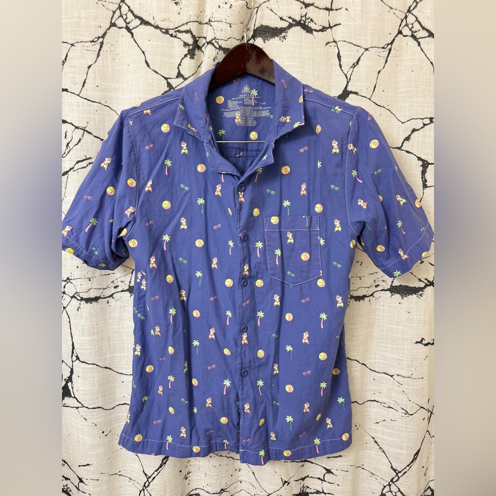 Disney Blue Patterned Men's Shirt
